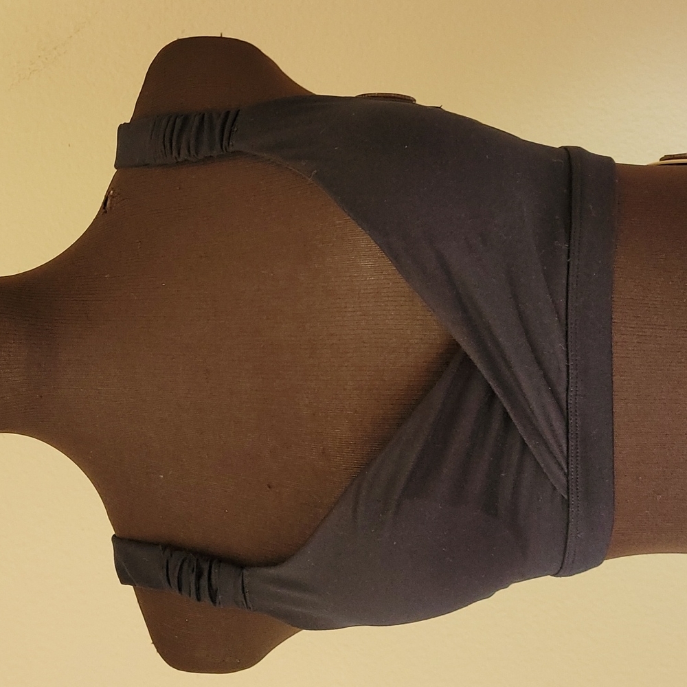Fabletics Black Padded Sports Bra Small